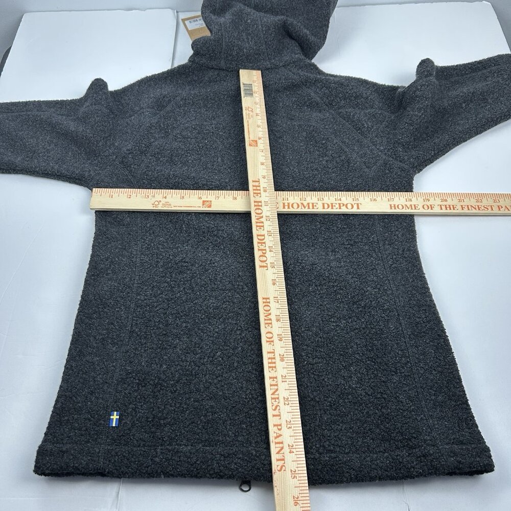 Fjallraven Women's S Kaitum Fleece  Charcoal Gray Hooded Jacket New $230 - Picture 10 of 10